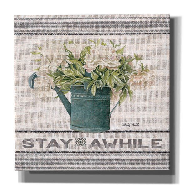 Galvanized Peonies Stay Awhile  by Cindy Jacobs, Canvas Wall Art Online Sale