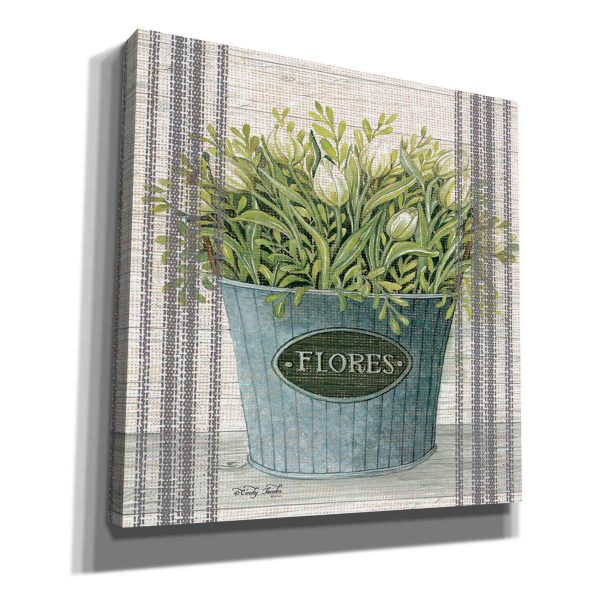 Galvanized Flores  by Cindy Jacobs, Canvas Wall Art For Discount