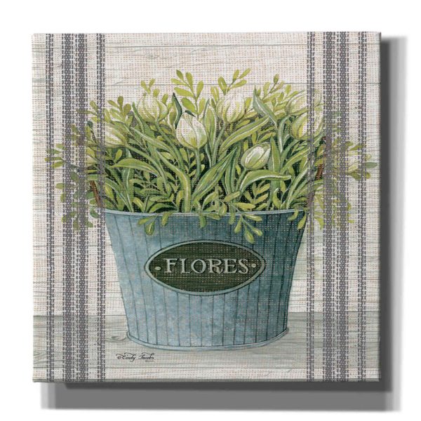 Galvanized Flores  by Cindy Jacobs, Canvas Wall Art For Discount