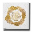 Christmas and New Year Gold Wreath  by Cindy Jacobs, Canvas Wall Art For Cheap