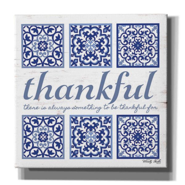 Thankful Tile  by Cindy Jacobs, Canvas Wall Art Fashion