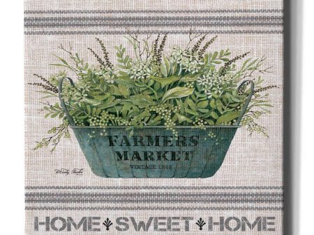 Galvanized Farmer s Market Home Sweet Home  by Cindy Jacobs, Canvas Wall Art Online now