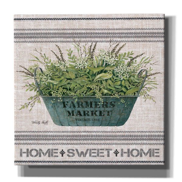 Galvanized Farmer s Market Home Sweet Home  by Cindy Jacobs, Canvas Wall Art Online now