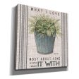 Galvanized Bucket What I Love  by Cindy Jacobs, Canvas Wall Art Discount