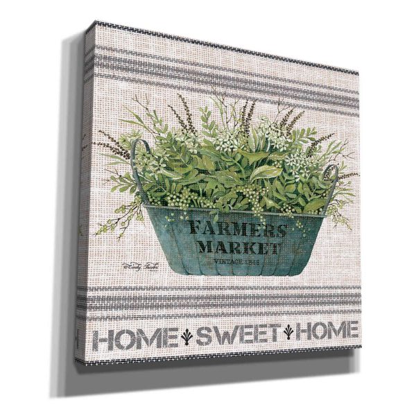 Galvanized Farmer s Market Home Sweet Home  by Cindy Jacobs, Canvas Wall Art Online now