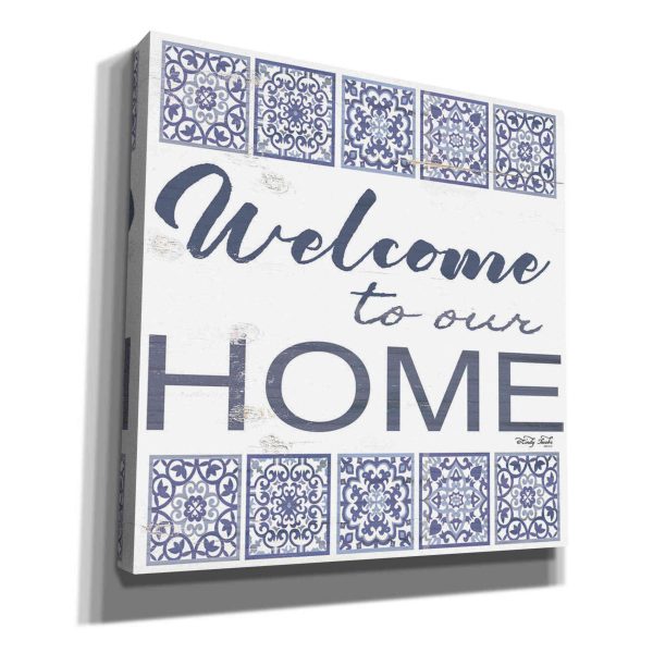 Welcome to Our Home Tile  by Cindy Jacobs, Canvas Wall Art Online Sale