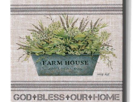 Galvanized Farmhouse God Bless  by Cindy Jacobs, Canvas Wall Art For Cheap