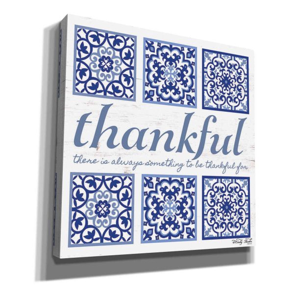 Thankful Tile  by Cindy Jacobs, Canvas Wall Art Fashion