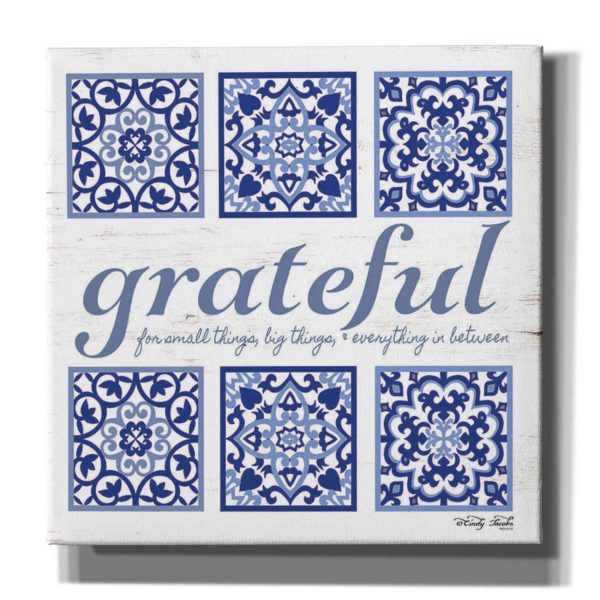 Grateful Tile  by Cindy Jacobs, Canvas Wall Art Online Sale