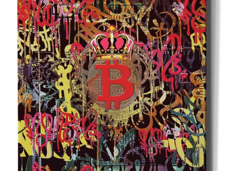 Bitcoin Graffiti Art 6  by Irena Orlov, Canvas Wall Art on Sale