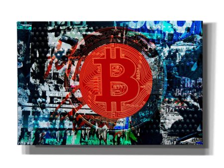 Bitcoin Graffiti 1  by Irena Orlov, Canvas Wall Art Discount