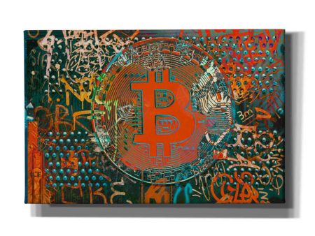 Bitcoin Graffiti Art 23  by Irena Orlov, Canvas Wall Art Online