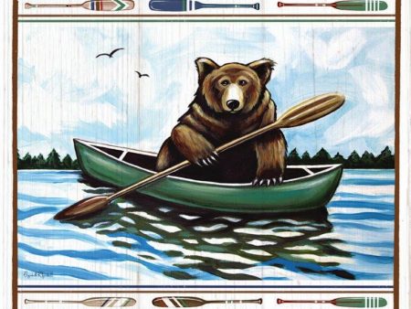 ET225 - Lodge Bear in Canoe - 12x12 Sale