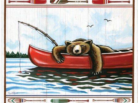 ET226 - Lodge Lazy Bear in Canoe - 12x12 Online now