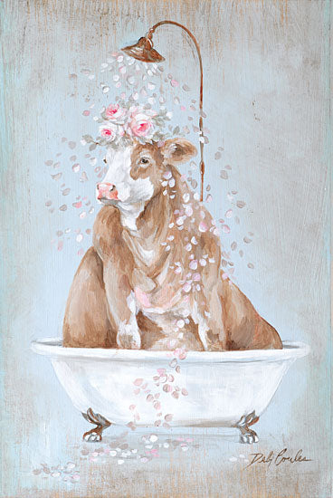 DC128 - Showering Petals Cow  - 12x18 Online Hot Sale