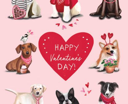 ET168 - Puppy Love Happy Valentines Day IV - 12x16 For Discount