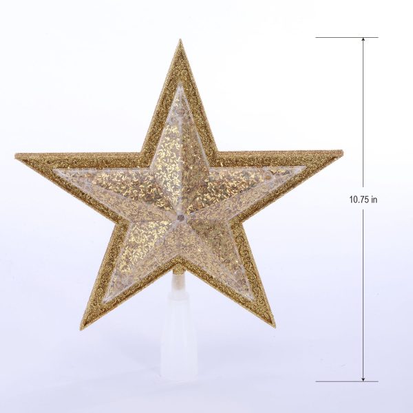 Gold Star LED Christmas Tree Topper, 10.75 , by Holiday Time Supply