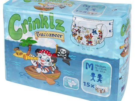 Crinklz Printed Adult Diapers w  Plastic Backing, Buccaneer Print For Cheap