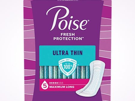 Poise Ultra Thin Pads, 5 Drops Maximum Absorbency, Long Length For Cheap