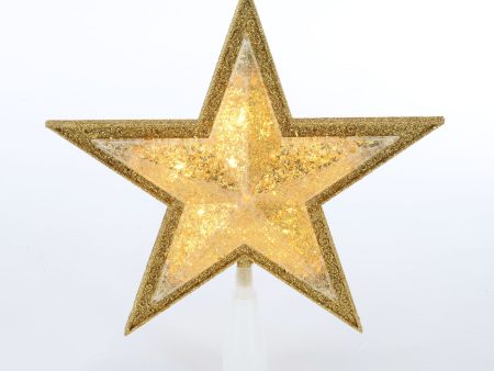 Gold Star LED Christmas Tree Topper, 10.75 , by Holiday Time Supply