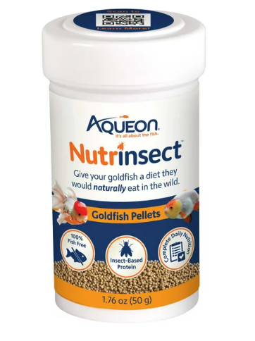 Aqueon Nutrinsect Fish-Free Fish Food Goldfish Pellets 1.76 oz For Discount