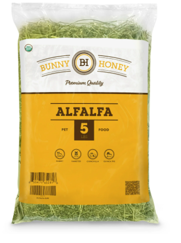 5 Lbs Fresh Alfalfa Hay by Bunny Honey - USDA Organic Natural Hay for Guinea Pigs, Rabbits, Hamsters, Hedgehogs, and More Small Se Discount