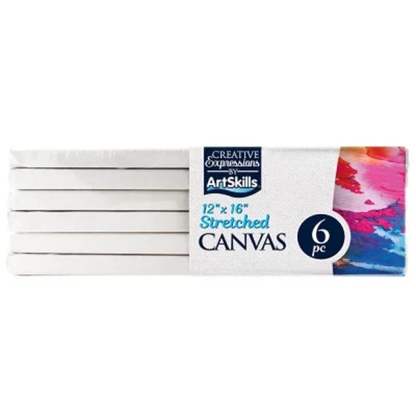 Artskills 12  X 16  Stretched Canvas for Arts and Crafts, 6 Pack Supply