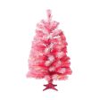 24 in Pre-Lit Pink Artificial Christmas Tree with 35 Warm White LED Lights and Stand, by Holiday Time Sale