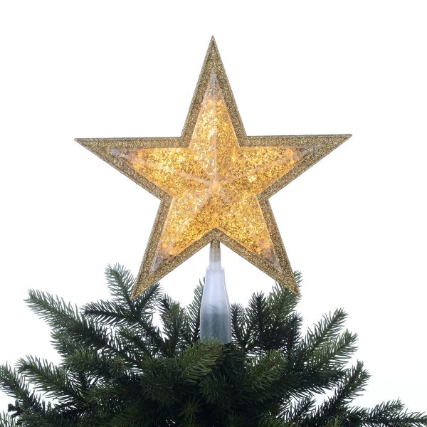 Gold Star LED Christmas Tree Topper, 10.75 , by Holiday Time Supply