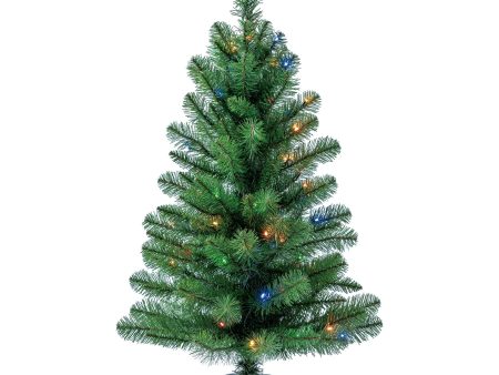 3  Pre-Lit Winston Pine Artificial Christmas Tree with Multicolor LED Lights, by Holiday Time Cheap