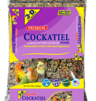 3-D Pet Products Premium Cockatiel Mix Bird Food Seeds, with Probiotics, 9 lb. Bag on Sale