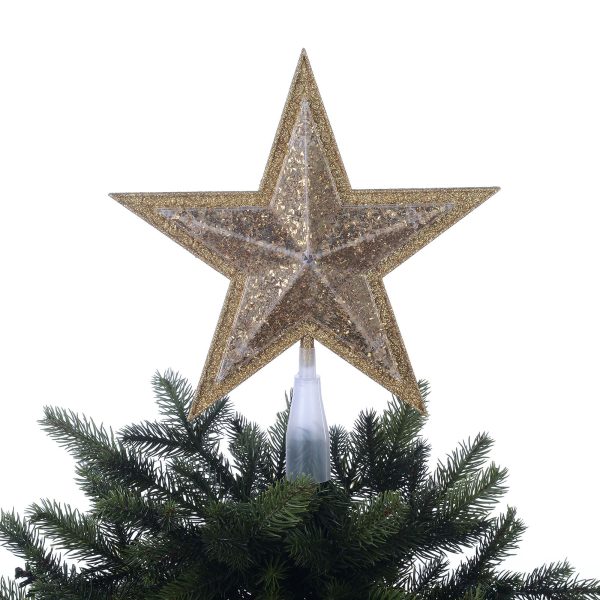 Gold Star LED Christmas Tree Topper, 10.75 , by Holiday Time Supply