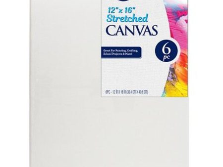 Artskills 12  X 16  Stretched Canvas for Arts and Crafts, 6 Pack Supply