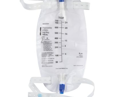 McKesson Urinary Leg Bag with Anti-Reflux Valve, 750 mL Online Hot Sale