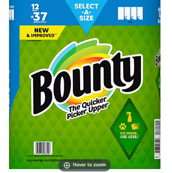 Bounty Select-A-Size Paper Towels, 12 ct. 140 Sheets - White For Sale