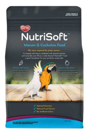 Kaytee Nutri Soft Macaw & Cockatoo Pet Bird Food, 3 lb. Supply