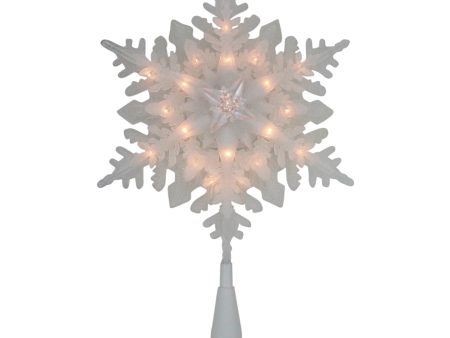 Northlight White Plastic Christmas Tree Topper, 10  For Discount