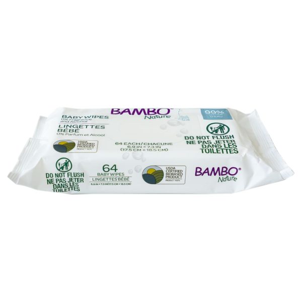 Bambo Nature Baby Wipes, 99% Water, 0% Fragrance and Alcohol Hot on Sale