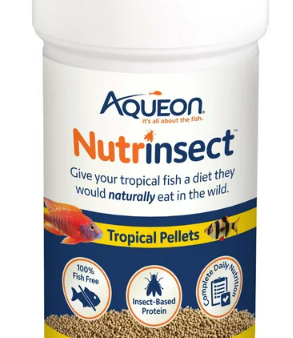 Aqueon Nutrinsect Fish-Free Fish Food Tropical Pellets 1.76 oz For Discount