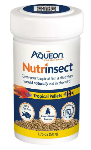 Aqueon Nutrinsect Fish-Free Fish Food Tropical Pellets 1.76 oz For Discount