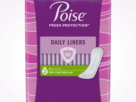 Poise Incontinence Liners, 2 Drops Very Light Absorbency, Regular Length Supply