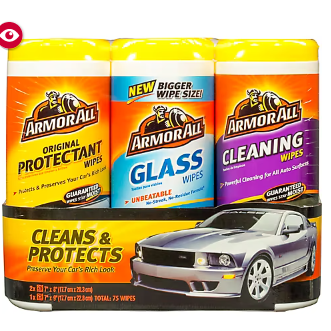 Armor All Original Protectant, Cleaning & Glass Wipes Triple Pack, 3 pk. 25 ct. Sale