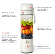 Beautiful Portable to-Go Blender 2.0, 70 W, 16 oz, White Icing by Drew Barrymore Sale