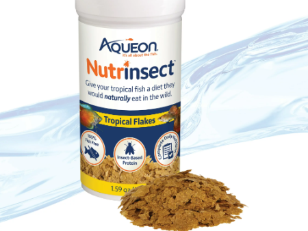 Aqueon Nutrinsect Fish-Free Fish Food Tropical Flakes 1.59 oz Online