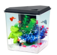 Aqua Culture Plastic 1 Gallon Aquarium with Accessories, Black, 10.1  L x 6.76  W x 8.12  H For Discount