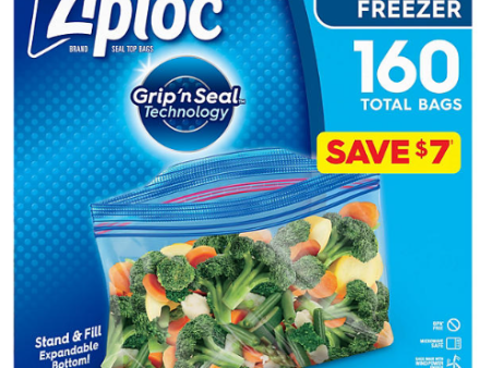 Ziploc Half Gallon Freezer Bags, 160 ct. Sale