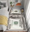 100 Dollar Bill Area Rug, Non-Slip Backing, Water Absorption, Money Print Runner, 50 * 120cm Online