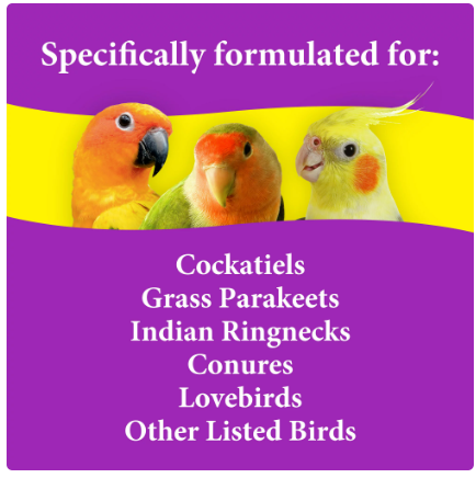 3-D Pet Products Premium Cockatiel Mix Bird Food Seeds, with Probiotics, 9 lb. Bag on Sale