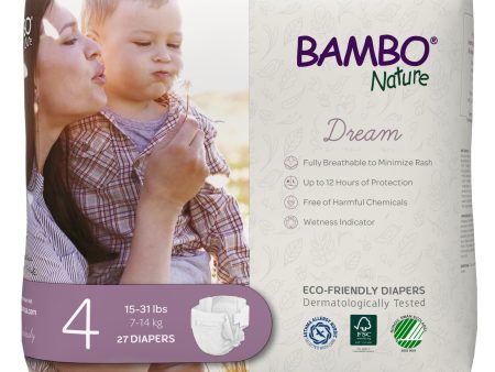 Bambo Nature Dream Eco-Friendly Baby Diapers, Size 4 Cheap