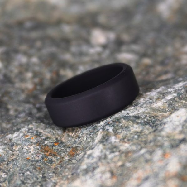 Forge and Lumber Black Bevelled Edge Silicone Ring Cheap